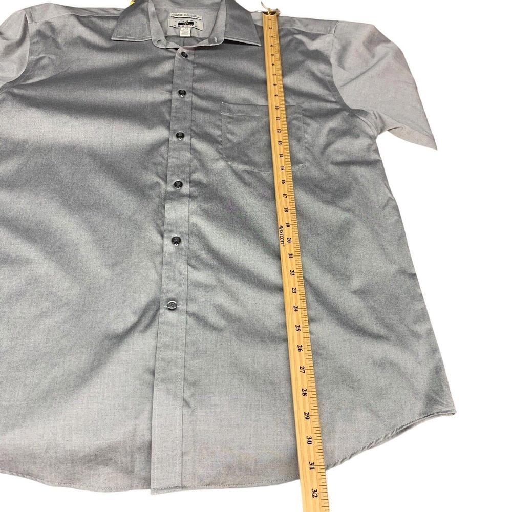 Joseph Abboud Mens Gray Non Iron Long Sleeve Button Up Shirt Size 17.5 (32/33) - Picture 7 of 7